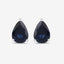 Boucles d'oreilles en saphir bleu véritable de 1,60 carat en or blanc 10K