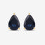 Pendientes de zafiro azul genuino de 1.60 quilates en oro amarillo de 10 quilates