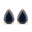 Pendientes de Zafiro Azul Genuino de 1.60 Quilates en Oro Amarillo de 14K