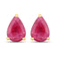 1.60 Carat Genuine Ruby 14K Yellow Gold Earrings