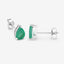 1.30 Carat Genuine Zambian Emerald 10K White Gold Earrings
