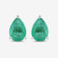 1.30 Carat Genuine Zambian Emerald 10K White Gold Earrings