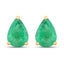 1.30 Carat Genuine Zambian Emerald 14K Yellow Gold Earrings