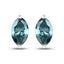 Boucles d'oreilles en diamant bleu véritable de 0,69 carat en or blanc 14K