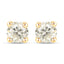 Pendientes de diamante LB genuino de 1.01 quilates en oro amarillo de 14K