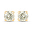 Boucles d'oreilles en or jaune 14K avec diamant LB de 0,86 carat