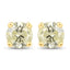 Boucles d'oreilles en or jaune 14K avec diamant LB véritable de 0,95 carat