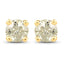Pendientes de diamante LB genuino de 0.92 quilates en oro amarillo de 14K