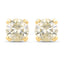 0.98 Carat Genuine LB Diamond 14K Yellow Gold Earrings