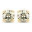Pendientes de diamante LB genuino de 0.98 quilates en oro amarillo de 14K