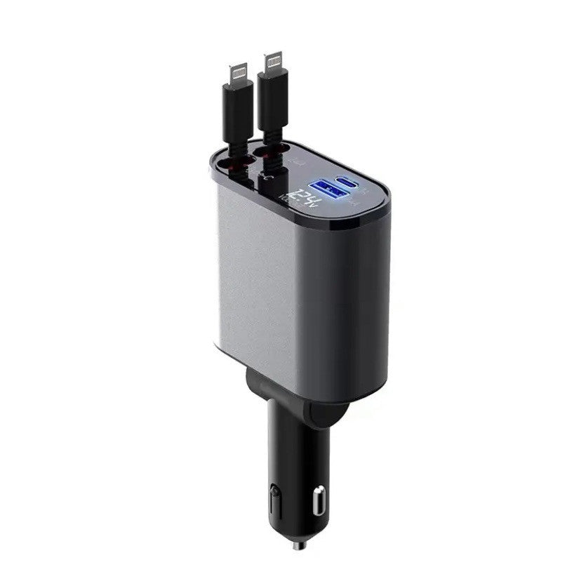 Premium Metal Car Charger 100W Fast Charging Adapter
