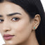 Pendientes de Esmeralda Zambiana y Diamante de 0.91 Quilates en Oro Blanco de 14K