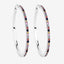 2.24 Carat Multi Sapphire .925 Sterling Silver Hoop Earrings