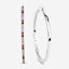 2.24 Carat Multi Sapphire .925 Sterling Silver Hoop Earrings