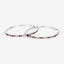 2.24 Carat Multi Sapphire .925 Sterling Silver Hoop Earrings
