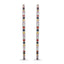 2.24 Carat Multi Sapphire .925 Sterling Silver Hoop Earrings