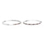 2.24 Carat Multi Sapphire .925 Sterling Silver Hoop Earrings