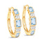2.66 Carat Genuine Blue Topaz & White Topaz Sterling Silver Earrings