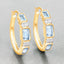 2.66 Carat Genuine Blue Topaz & White Topaz Sterling Silver Earrings