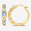 2.66 Carat Genuine Blue Topaz & White Topaz Sterling Silver Earrings