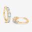 2.66 Carat Genuine Blue Topaz & White Topaz Sterling Silver Earrings