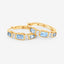 2.66 Carat Genuine Blue Topaz & White Topaz Sterling Silver Earrings