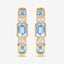 2.66 Carat Genuine Blue Topaz & White Topaz Sterling Silver Earrings