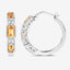 Boucles d'oreilles en argent sterling avec citrine et topaze blanche de 2,88 carats