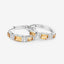 Boucles d'oreilles en argent sterling avec citrine et topaze blanche de 2,88 carats