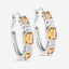 Boucles d'oreilles en argent sterling avec citrine et topaze blanche de 2,88 carats