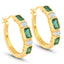 2.40 Carat Genuine Zambian Emerald & White Topaz Earrings