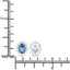 Boucles d'oreilles en saphir bleu et diamant de 2,22 carats en or blanc 14 carats