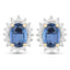 Pendientes de Zafiro Azul y Diamante de 2.22 Quilates en Oro Amarillo de 14K