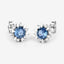 Boucles d'oreilles en saphir bleu véritable et diamants blancs de 1,87 carat
