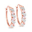 Boucles d'oreilles en Morganite et Topaze Blanche de 0,98 Carat