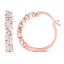Boucles d'oreilles en Morganite et Topaze Blanche de 0,98 Carat