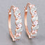 Boucles d'oreilles en Morganite et Topaze Blanche de 0,98 Carat