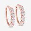 Boucles d'oreilles en Morganite et Topaze Blanche de 0,98 Carat