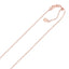 Collier en chaîne à maillons ajustable en or rose 14 carats