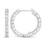 Pendientes Huggie de Diamante Creado en Laboratorio de 2.04 Quilates en Oro Blanco de 14K