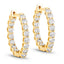 Pendientes Huggies de Diamante Creado en Laboratorio de 2.04 Quilates en Oro Amarillo de 14K