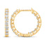 Pendientes Huggies de Diamante Creado en Laboratorio de 2.04 Quilates en Oro Amarillo de 14K