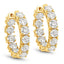 3.08 Carat Lab Grown Diamond Huggies in 14K Yellow Gold