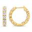 3.08 Carat Lab Grown Diamond Huggies in 14K Yellow Gold