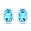 4.00 Carat Genuine Swiss Blue Topaz Sterling Silver Earrings