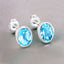 4.00 Carat Genuine Swiss Blue Topaz Sterling Silver Earrings