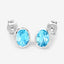 4.00 Carat Genuine Swiss Blue Topaz Sterling Silver Earrings
