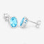 4.00 Carat Genuine Swiss Blue Topaz Sterling Silver Earrings