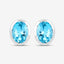 4.00 Carat Genuine Swiss Blue Topaz Sterling Silver Earrings