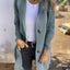 Mid-Length Light Gray Sweater Cardigan for Women